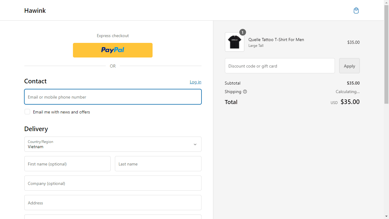How to apply Hawink coupon code
